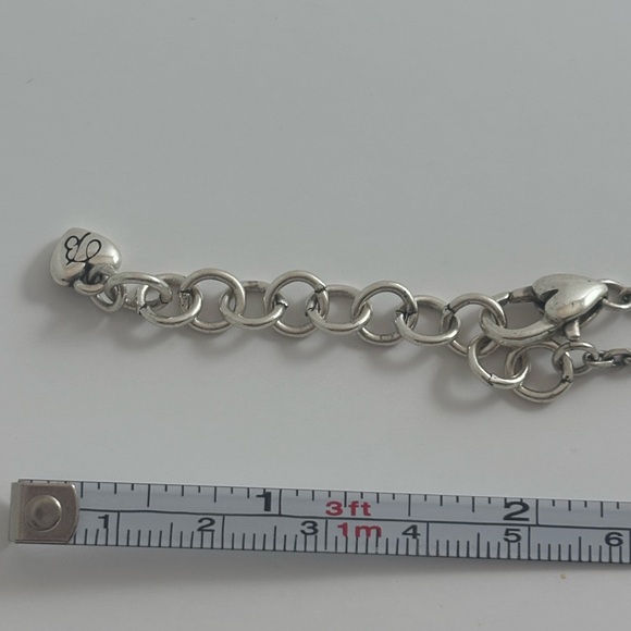 Brighton Deauville Silver and Gold Cross Necklace with Green Gem - Picture 5 of 5